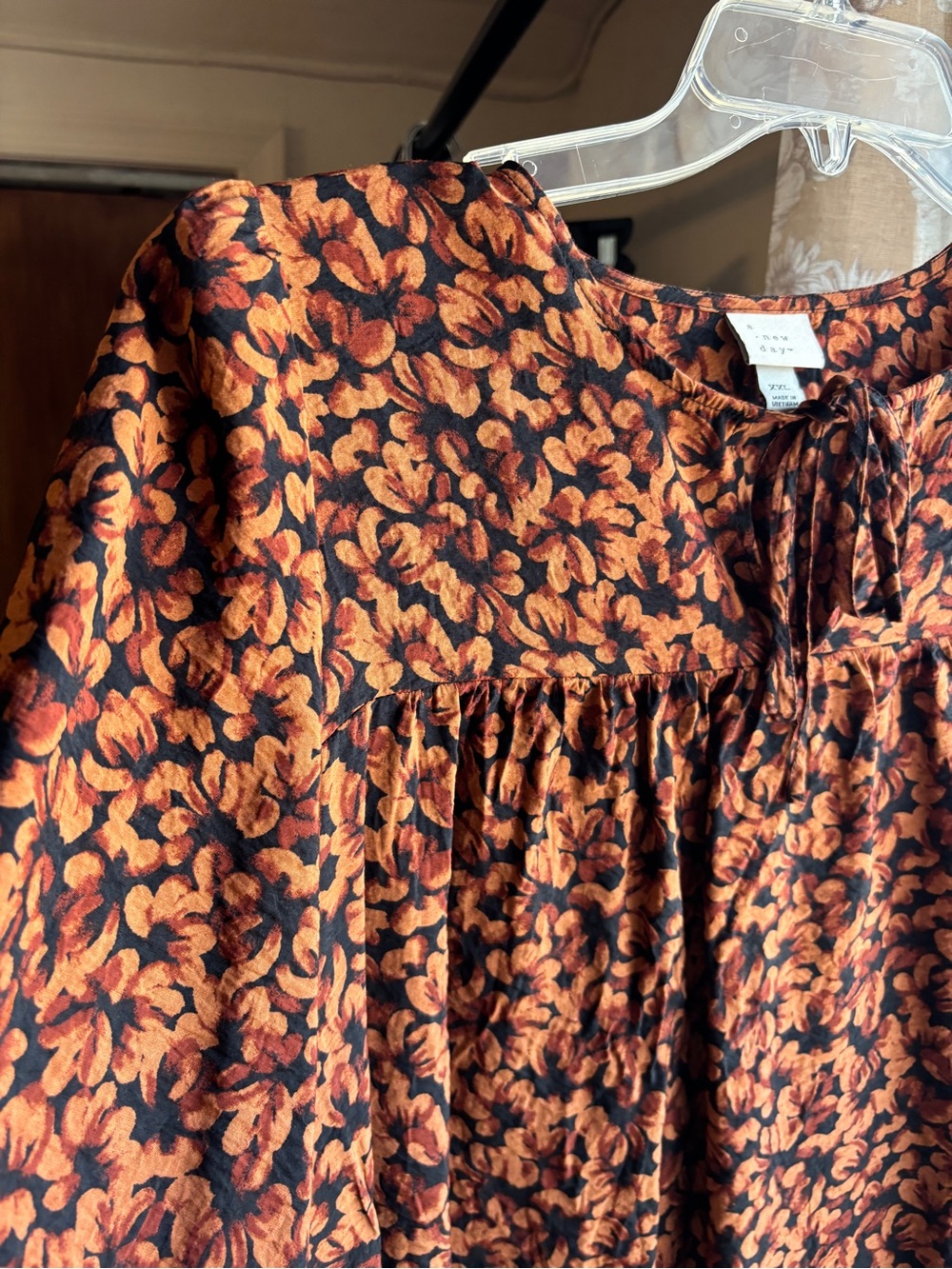 EUC A New Day Floral Tie Front Boho Peasant Blouse | Women’s Plus XXL - Picture 5 of 16